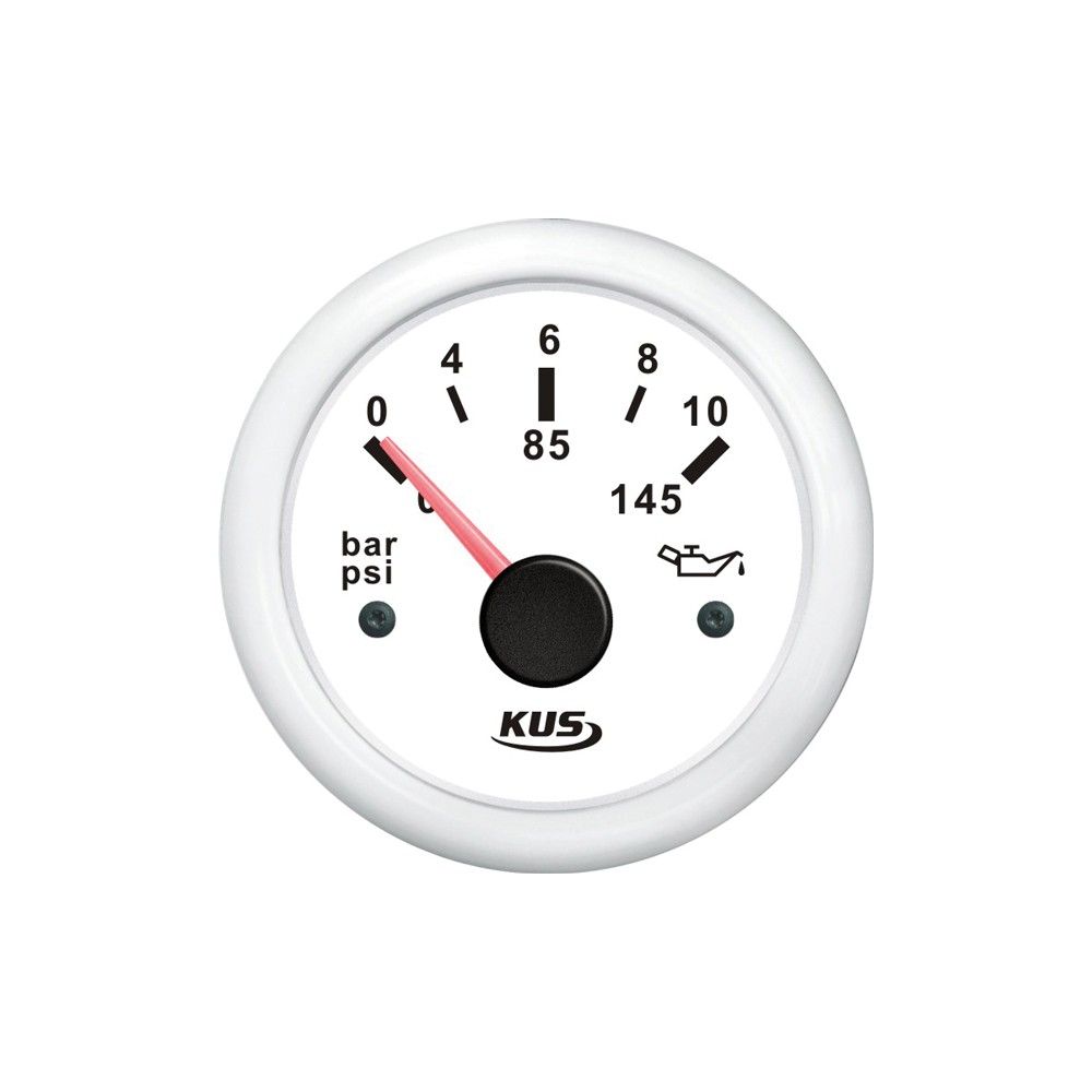 KUS/Sensotex olietryksmåler 0-10 bar til 12v og 24v - HVID thumbnail